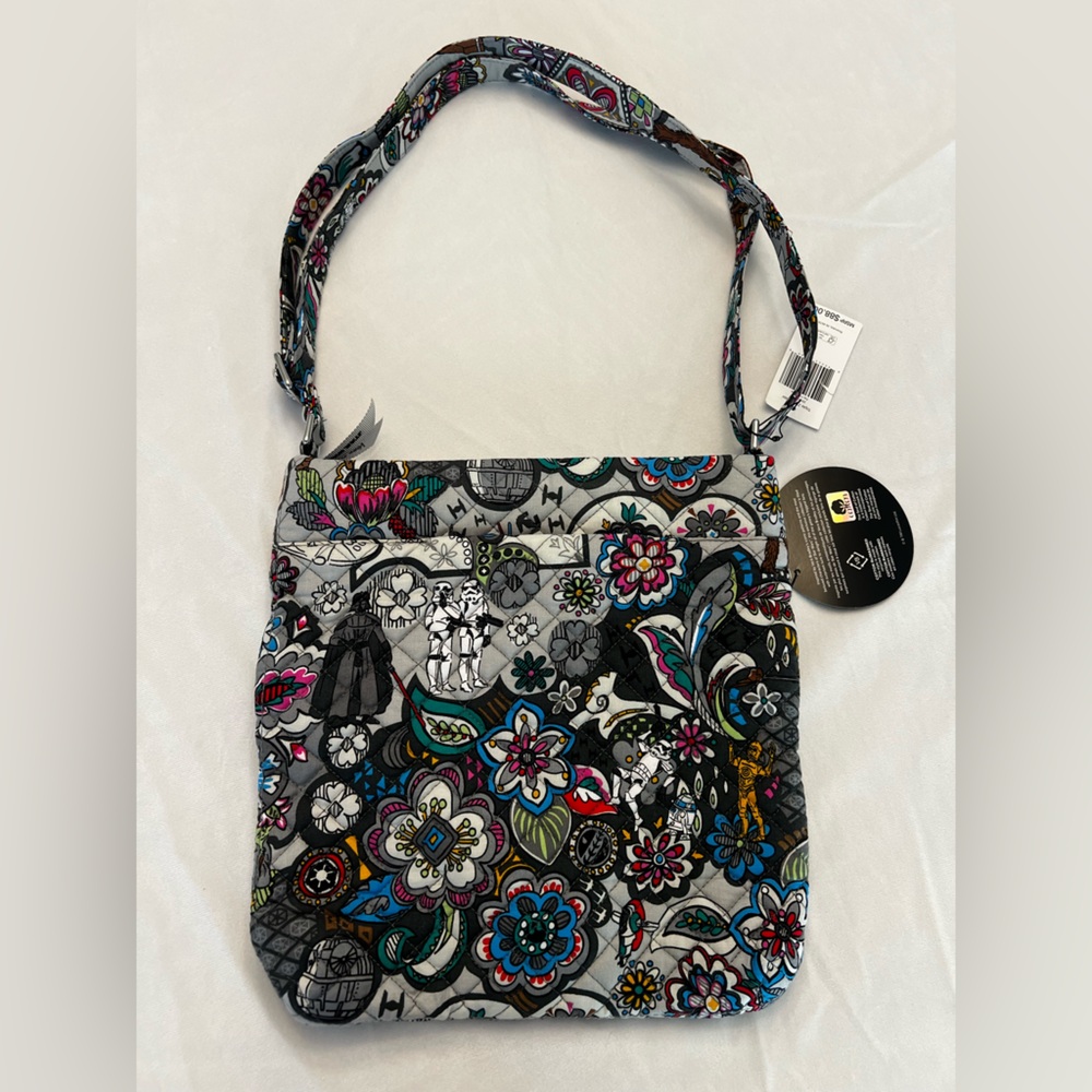 Vera Bradley Black and Gray Floral Shoulder Bag